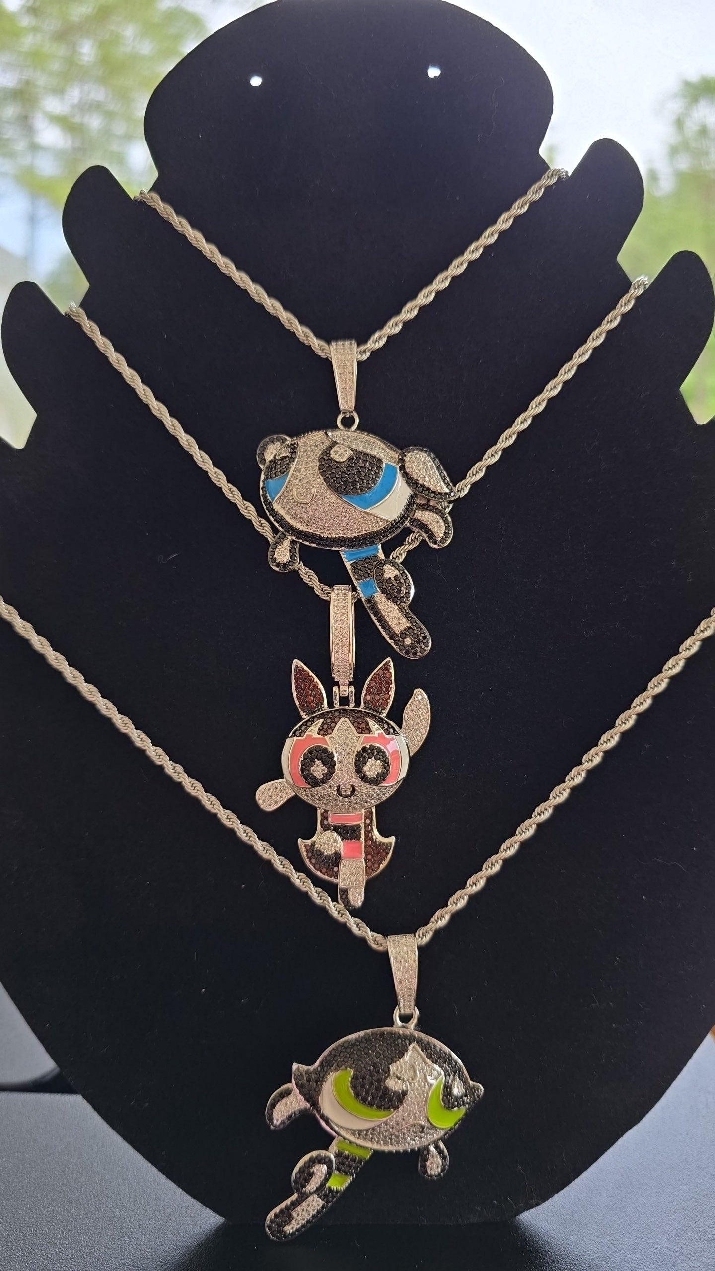 Powerpuff girls with chain